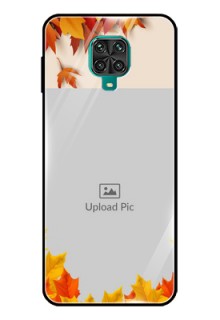 Poco M2 Pro Photo Printing on Glass Case  - Autumn Maple Leaves Design