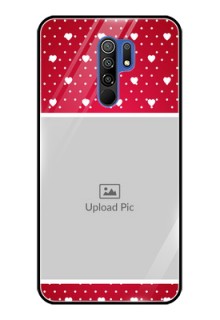 Poco M2 Photo Printing on Glass Case  - Hearts Mobile Case Design