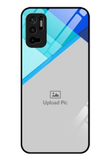 Poco M3 Pro 5G Custom Glass Phone Case - Blue Pattern Design