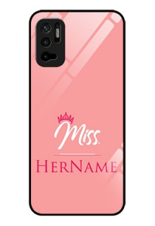 Poco M3 Pro 5G Custom Glass Phone Case Mrs with Name