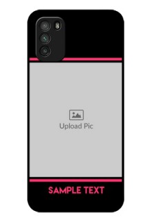 Poco M3 Custom Glass Mobile Case  - with Add Text Design