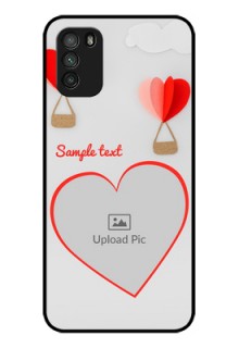 Poco M3 Custom Glass Mobile Case  - Parachute Love Design