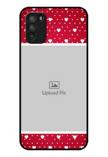 Poco M3 Photo Printing on Glass Case  - Hearts Mobile Case Design