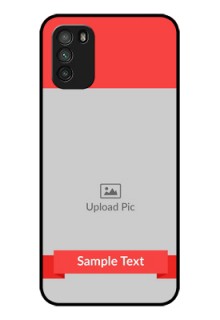 Poco M3 Custom Glass Phone Case  - Simple Red Color Design