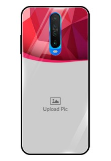 Poco X2 Custom Glass Mobile Case  - Red Abstract Design