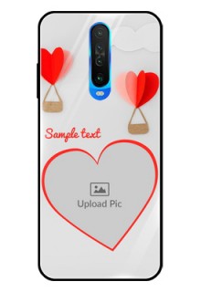 Poco X2 Custom Glass Mobile Case  - Parachute Love Design