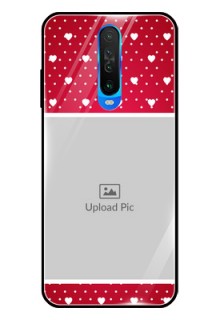 Poco X2 Photo Printing on Glass Case  - Hearts Mobile Case Design