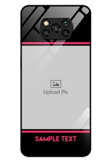 Poco X3 Pro Custom Glass Mobile Case  - with Add Text Design