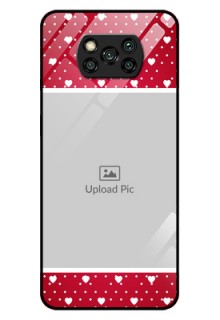 Poco X3 Pro Photo Printing on Glass Case  - Hearts Mobile Case Design