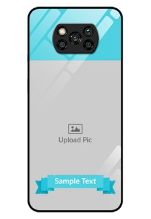 Poco X3 Pro Personalized Glass Phone Case  - Simple Blue Color Design