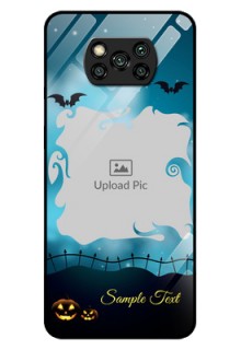 Poco X3 Pro Custom Glass Phone Case  - Halloween frame design