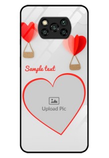 Poco X3 Custom Glass Mobile Case  - Parachute Love Design