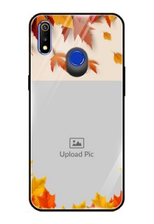 Realme 3i Photo Printing on Glass Case  - Autumn Maple Leaves Design