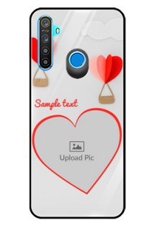Realme 5 Custom Glass Mobile Case  - Parachute Love Design