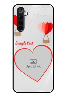 Realme 6 Custom Glass Mobile Case  - Parachute Love Design