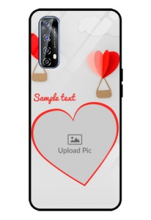 Realme 7 Custom Glass Mobile Case  - Parachute Love Design