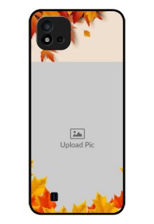 Realme C11 2021 Photo Printing on Glass Case - Autumn Maple Leaves Design