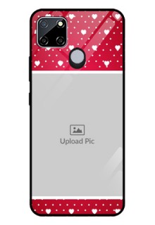 Realme C12 Photo Printing on Glass Case  - Hearts Mobile Case Design