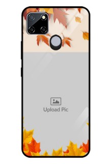Realme C12 Photo Printing on Glass Case  - Autumn Maple Leaves Design