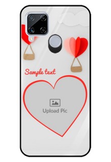 Realme C15 Custom Glass Mobile Case  - Parachute Love Design