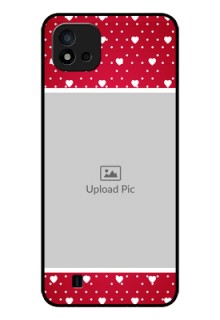 Realme C20 Photo Printing on Glass Case - Hearts Mobile Case Design
