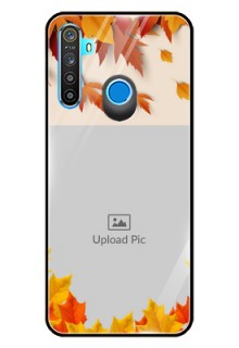 Realme Narzo 10 Photo Printing on Glass Case  - Autumn Maple Leaves Design