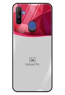 Realme Narzo 10A Custom Glass Mobile Case  - Red Abstract Design
