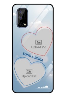 Realme Narzo 30 Pro 5G Custom Glass Mobile Case - Blue Color Couple Design 