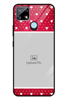 Narzo 30A Photo Printing on Glass Case  - Hearts Mobile Case Design