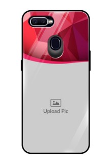 Realme U1 Custom Glass Mobile Case  - Red Abstract Design