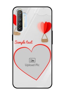 Realme X2 Custom Glass Mobile Case  - Parachute Love Design