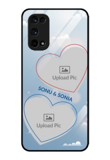 Realme X7 Pro Custom Glass Mobile Case  - Blue Color Couple Design 