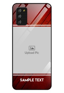 Galaxy A03s Personalized Glass Phone Case - Leather Phone Case Design