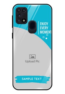 Galaxy A21s Custom Glass Mobile Case  - Happy Moment Design