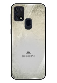 Galaxy A21s Custom Glass Phone Case  - with vintage design