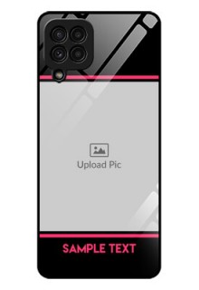 Galaxy A22 4G Custom Glass Mobile Case  - with Add Text Design