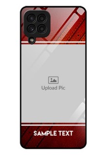 Galaxy A22 4G Personalized Glass Phone Case  - Leather Phone Case Design