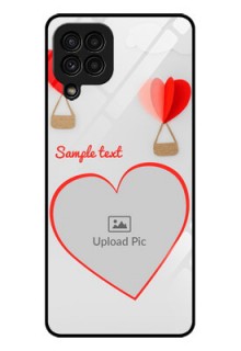 Galaxy A22 4G Custom Glass Mobile Case  - Parachute Love Design