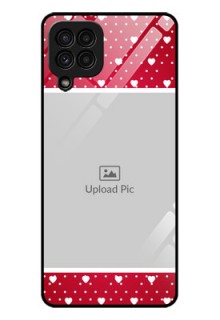 Galaxy A22 4G Photo Printing on Glass Case  - Hearts Mobile Case Design