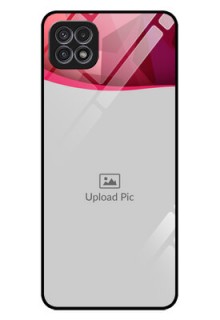 Galaxy A22 5G Custom Glass Mobile Case - Red Abstract Design