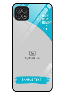 Galaxy A22 5G Custom Glass Mobile Case - Happy Moment Design