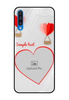 Galaxy A30s Custom Glass Mobile Case  - Parachute Love Design