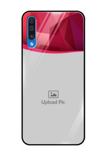Samsung Galaxy A50s Custom Glass Mobile Case  - Red Abstract Design