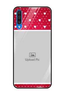 Samsung Galaxy A50s Photo Printing on Glass Case  - Hearts Mobile Case Design