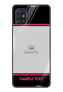 Galaxy A51 Custom Glass Mobile Case  - with Add Text Design
