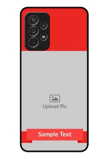 Galaxy A52s 5G Custom Glass Phone Case - Simple Red Color Design