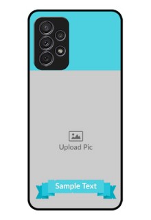 Galaxy A52s 5G Personalized Glass Phone Case - Simple Blue Color Design