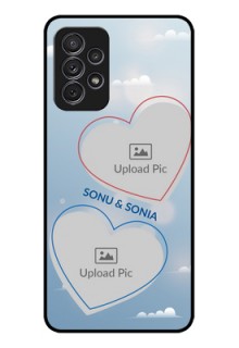 Galaxy A52s 5G Custom Glass Mobile Case - Blue Color Couple Design 