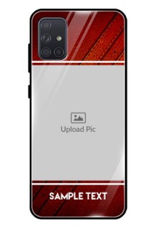 Galaxy A71 Personalized Glass Phone Case  - Leather Phone Case Design