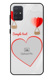 Galaxy A71 Custom Glass Mobile Case  - Parachute Love Design
